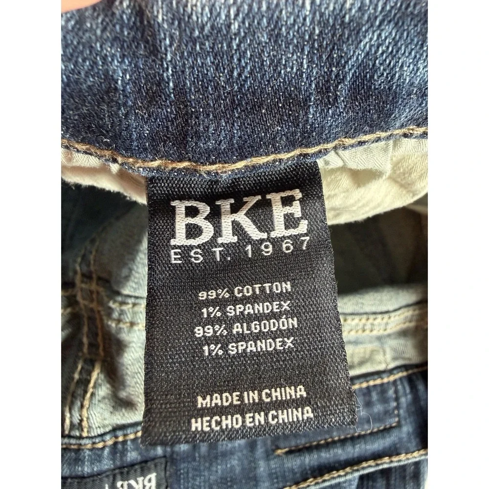 BKE Men's Jake 31x30 Bootcut Medium Blue Denim 5-Pocket Jeans Button‎ Zip Up